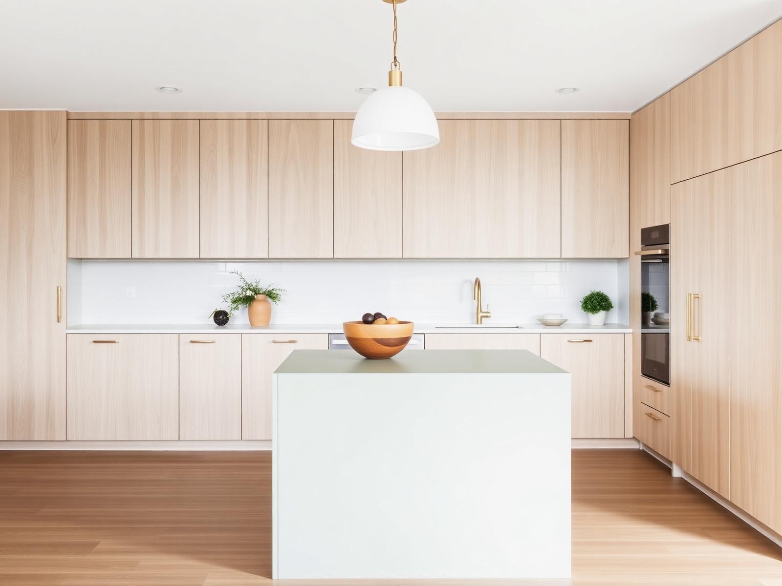 Light contemporary kitchen in white oak